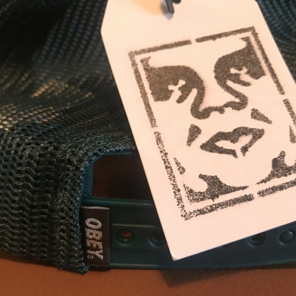 OBEY SNAPBACK HAT SKATEBOARD HEADWEAR Pine GREEN C - Picture 3 of 4